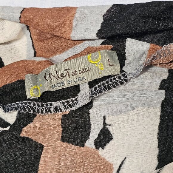 Chalet et ceci Button Up Asymmetric Top Shirt Women Size L - Picture 4 of 15